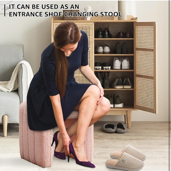 Pink Textured Stool - Picture 5 of 6